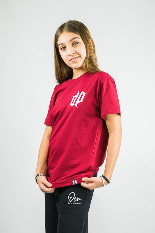 Unisex Kids Short Sleeve T-Shirt - Two Fathers Design 357 - Red | Comfortable Cotton Tee for Daily Wear, Family Outings & Pride Events