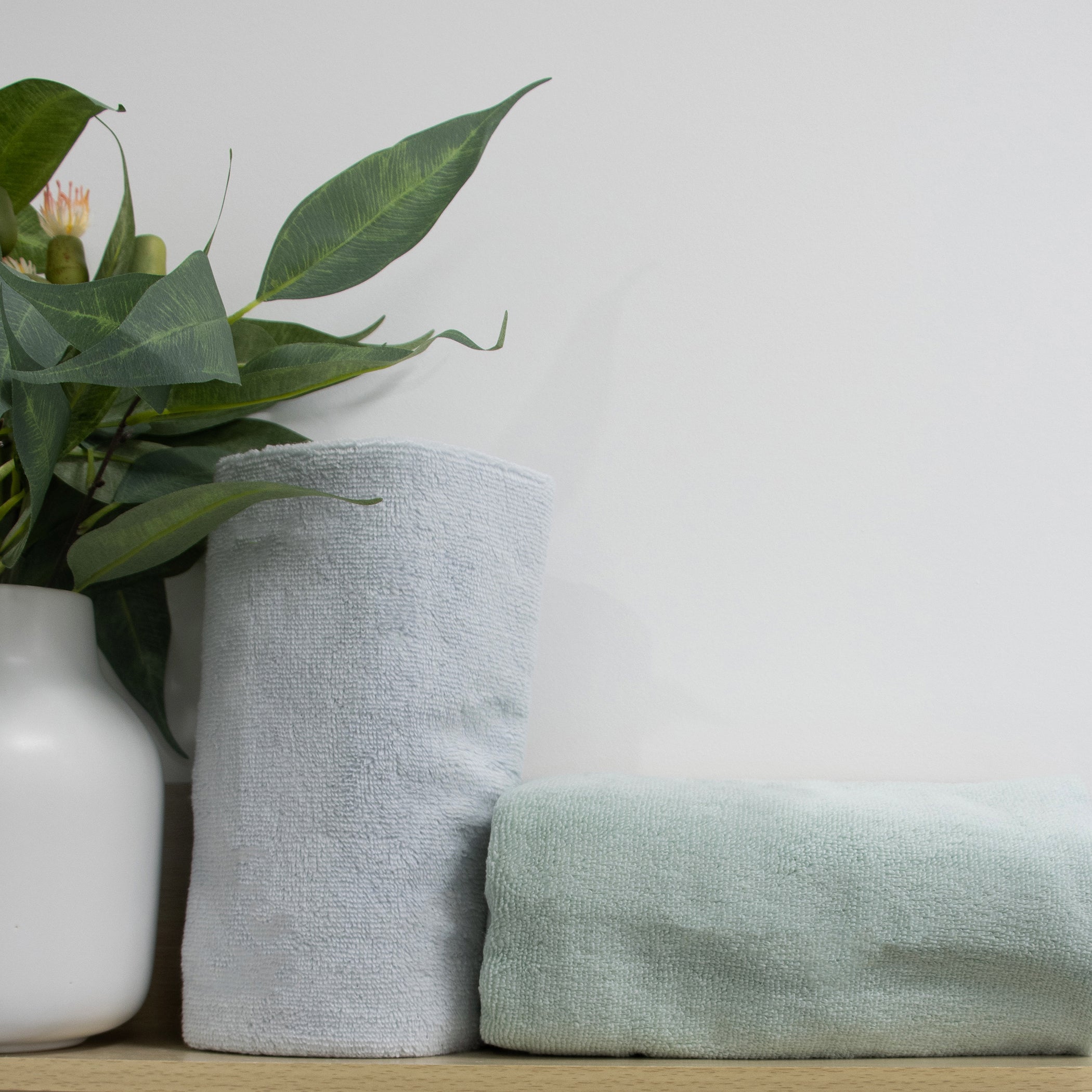 Premium Nordic 2-Pack Bath Towels - Dusty Sky & Dusty Mint Colors | Soft Absorbent Quick-Dry Towels for Spa, Bathroom, Pool & Beach Use