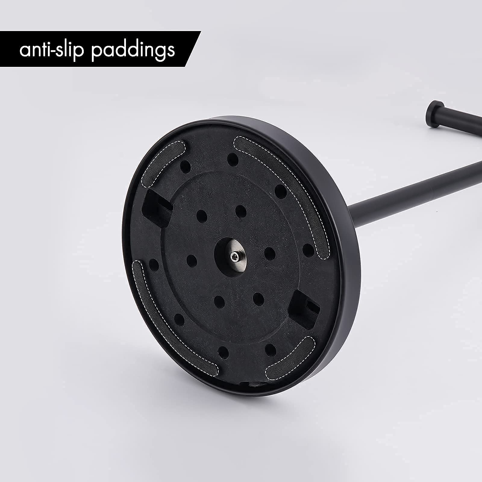 KES Matte Black Paper Towel Holder Stand - Countertop & Bathroom Toilet Paper Organizer (KPH202-BK+BPH283S1-BK) - Perfect for Kitchen, Bathroom & Office Organization