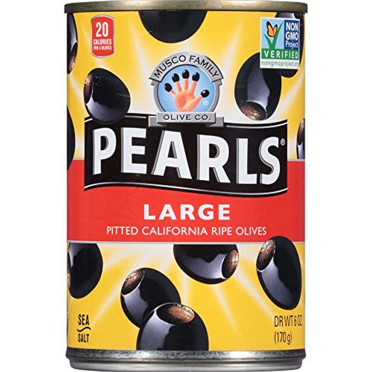 California Ripe Pitted Olives - Large 6 oz Can | Perfect for Salads, Pizzas & Mediterranean Recipes