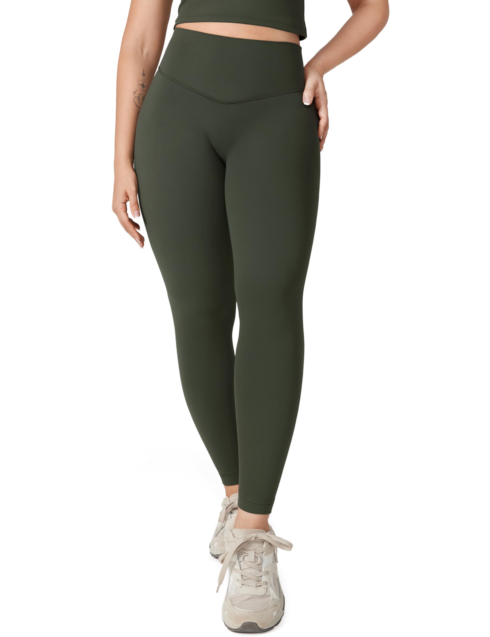 Hugcurve High Waisted Seamless Yoga Pants for Women - Buttery Soft Workout Leggings, Gym Tights & Athletic Wear (25 Inch) - Perfect for Yoga, Running, Pilates & Lounge Wear