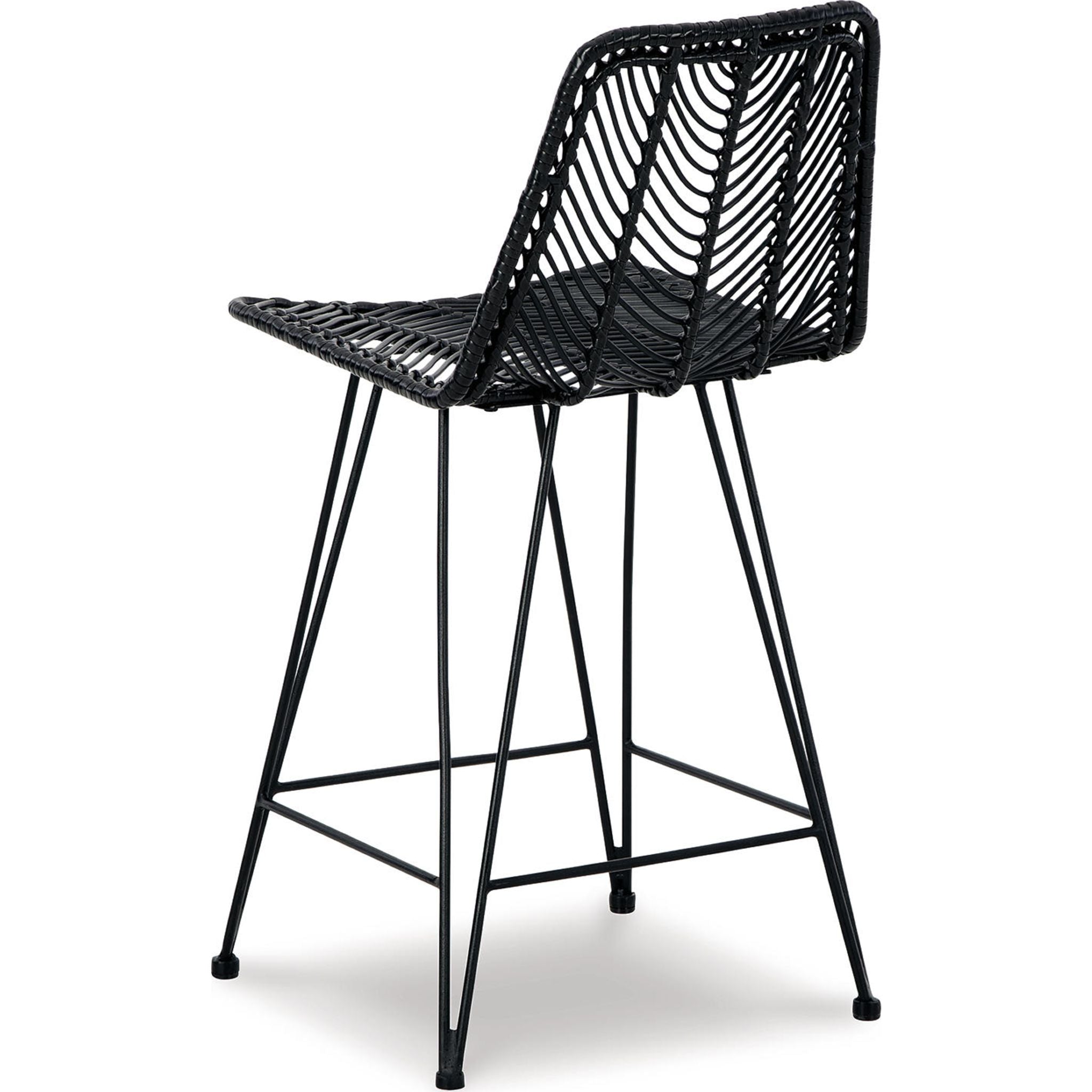 Angentree Black Counter Height Stool (D434 124) - Perfect for Kitchen Islands, Breakfast Bars & Home Decor