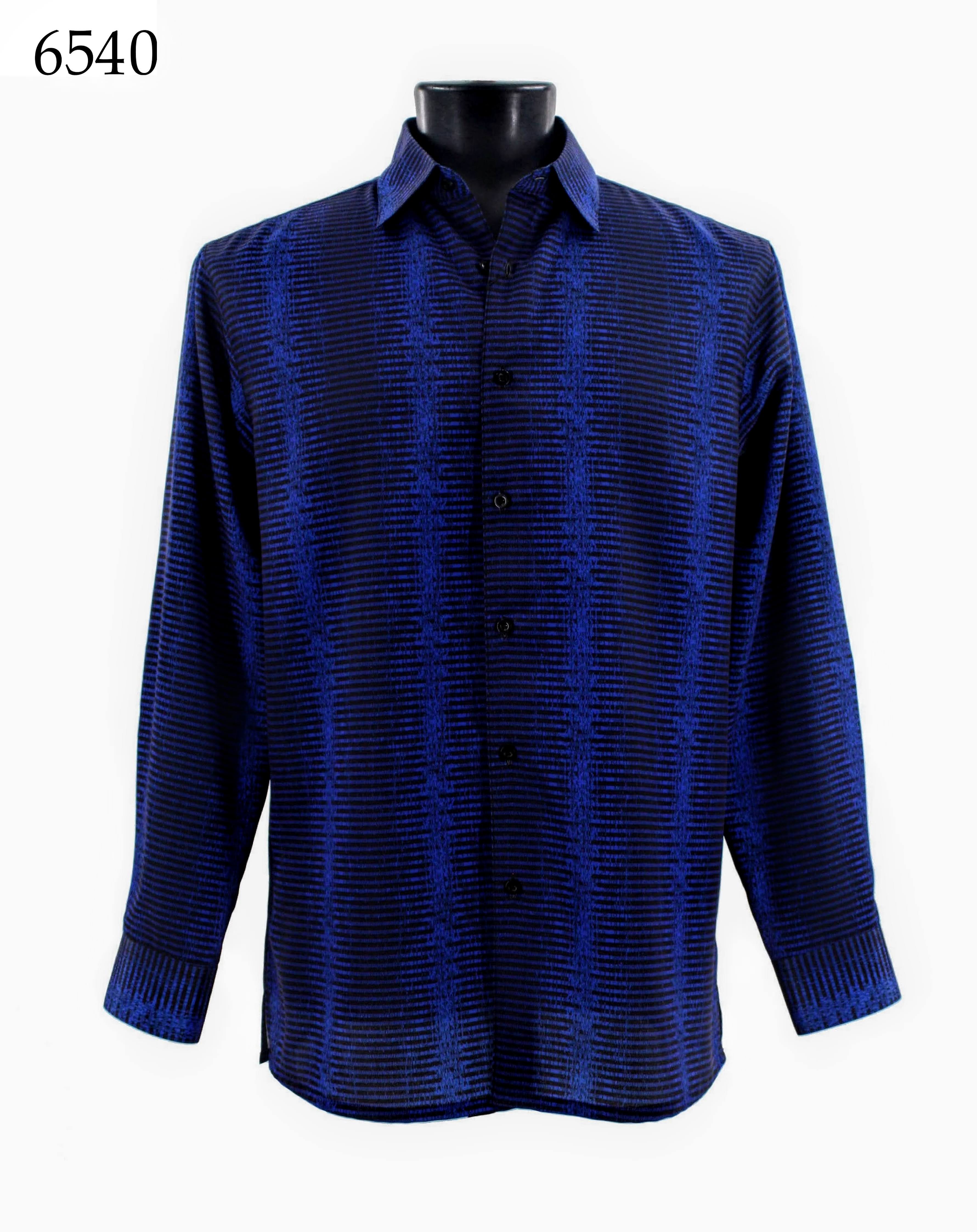 Bassiri Men's Long Sleeve Casual Shirt 6540 - Comfortable Button Down Work & Office Wear