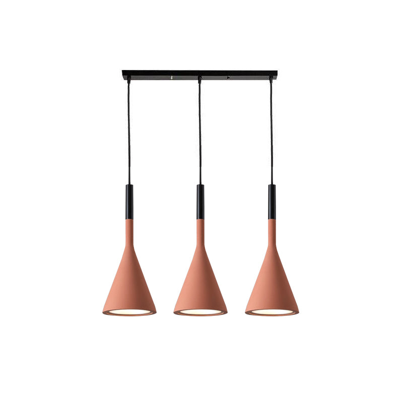 Modern Conical Concrete Pendant Light - Industrial Style Ceiling Fixture for Kitchen, Dining Room & Living Room Decor