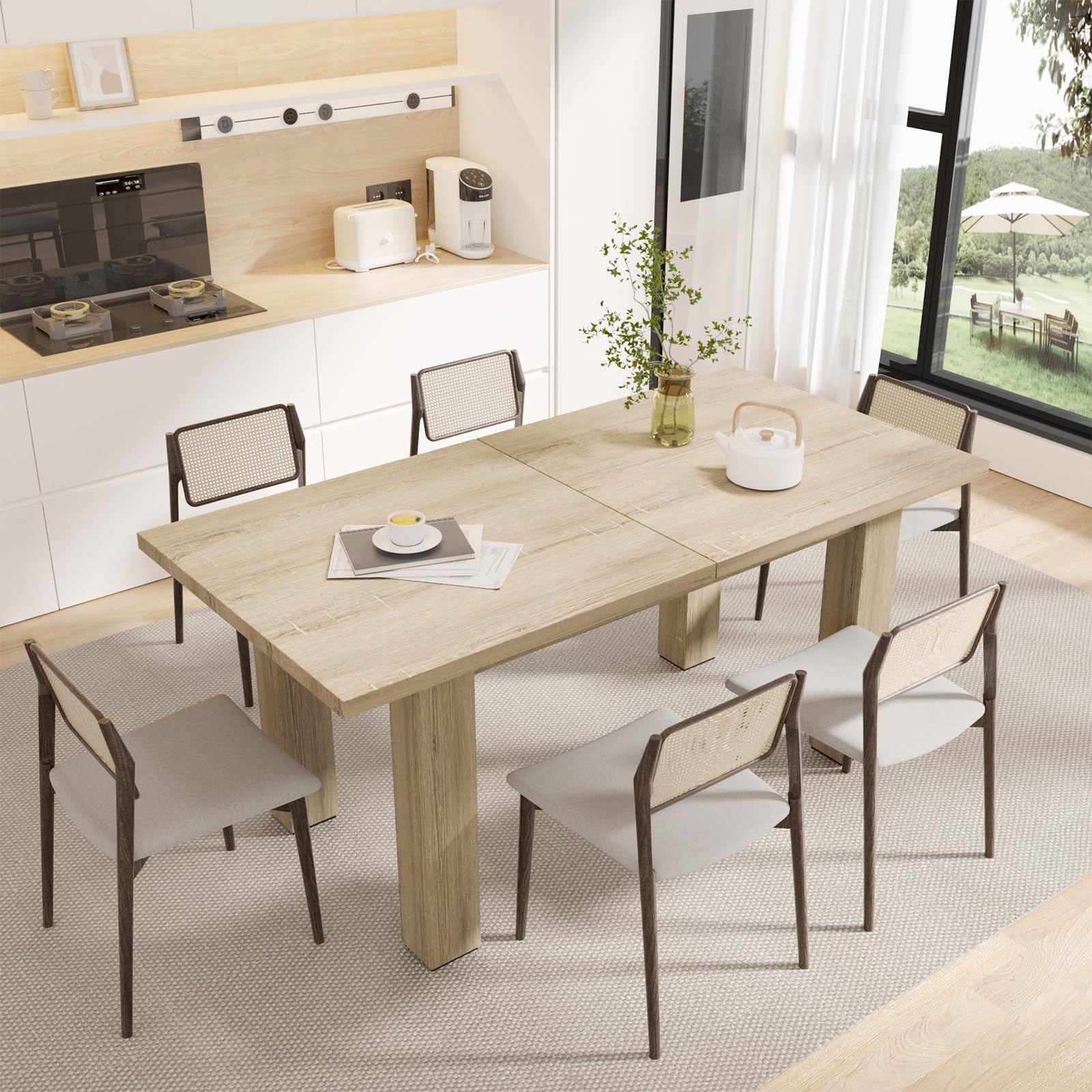 Extendable Wooden Dining Table for 6-10 People | 55