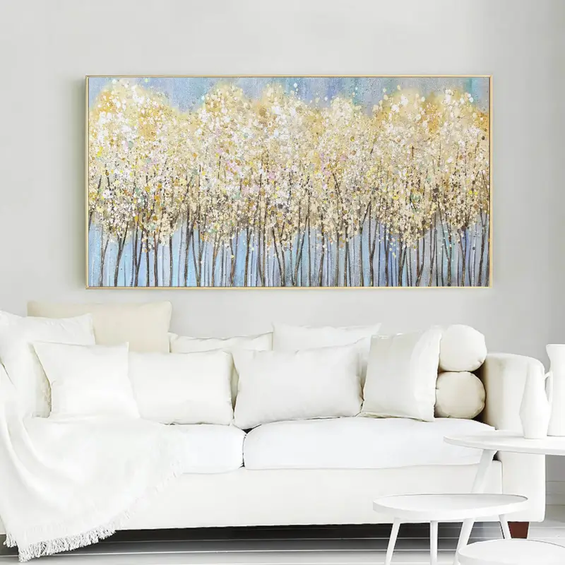 Beautiful Flower and Tree Painting #FT024 - Elegant Wall Art for Home, Office, and Living Room Decor