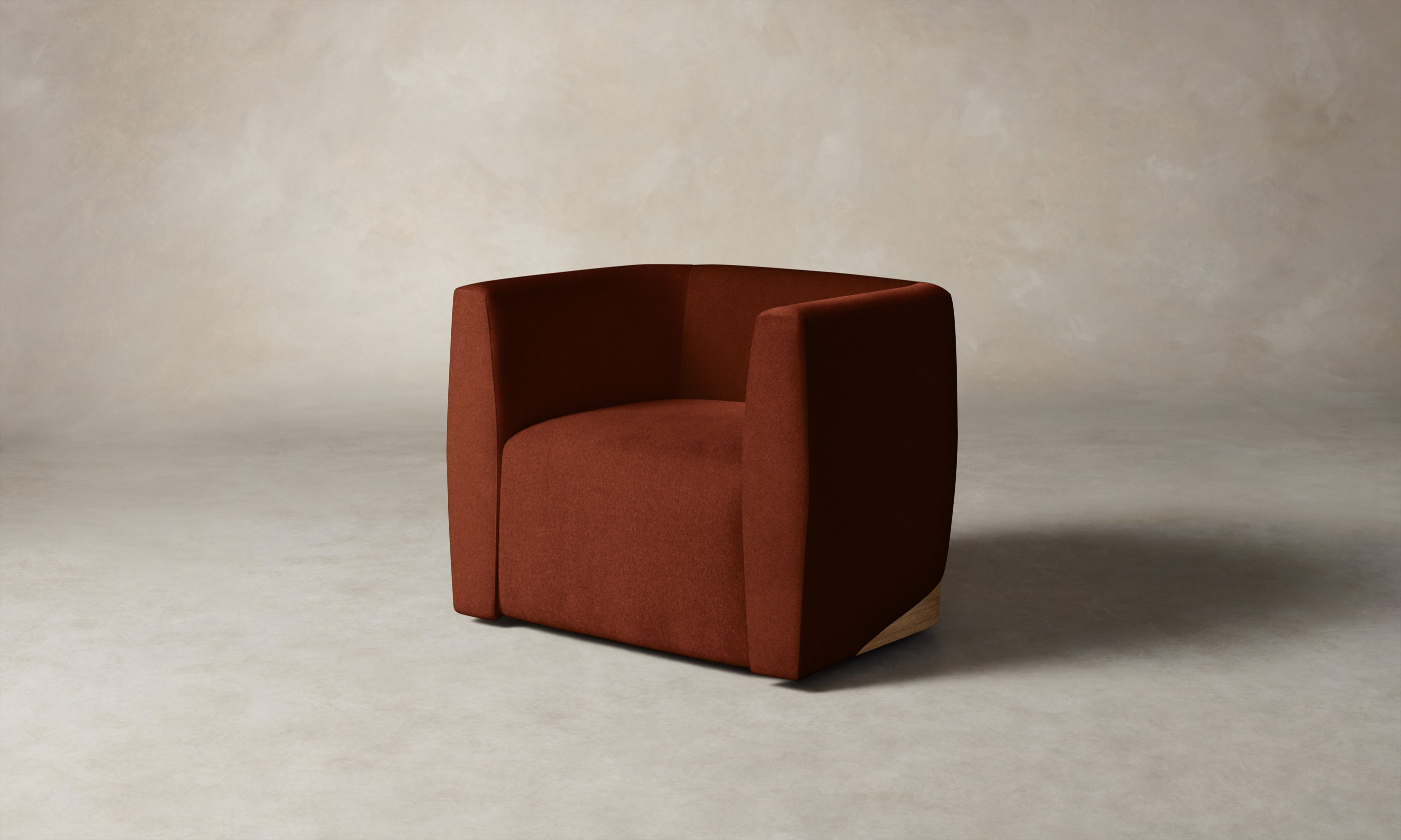 Premium Mohair Spice Henri Swivel Chair - Modern Velvet Accent Chair for Living Room, Bedroom & Office - 360° Rotation Comfortable Lounge Chair for Home Decor