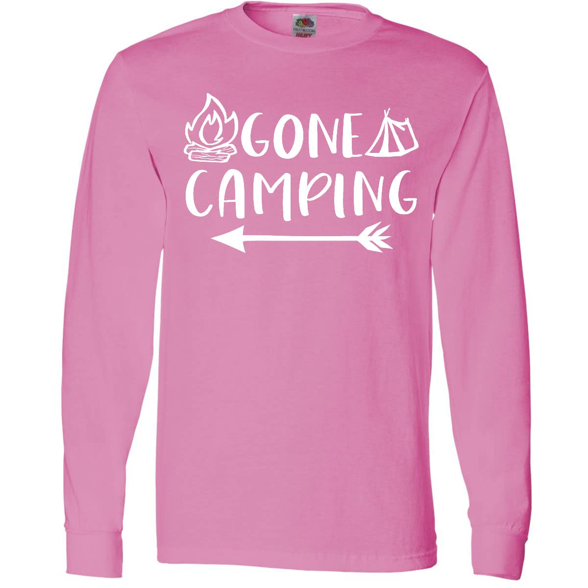 Inktastic Gone Camping Long Sleeve T-Shirt for Men & Women - Comfortable Hiking & Outdoor Adventure Shirt - Perfect for Camping, Backpacking & Nature Trips