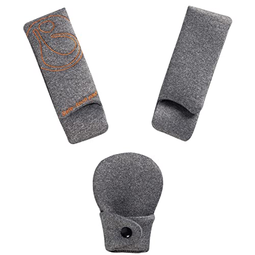 Baby Car Seat Strap Covers Set - Soft Crotch Pad & Anti-Slip Back Design for Safe Travel - Universal Fit for Car Seats, Strollers & Pushchairs (Large 7.5