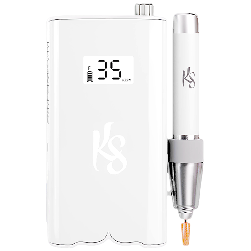 Professional Portable Nail Drill Machine - Electric Manicure Pedicure Kit with 6 Bits for Home & Salon Use | White | Perfect for Nail Art, Acrylics & Gel Polish Removal