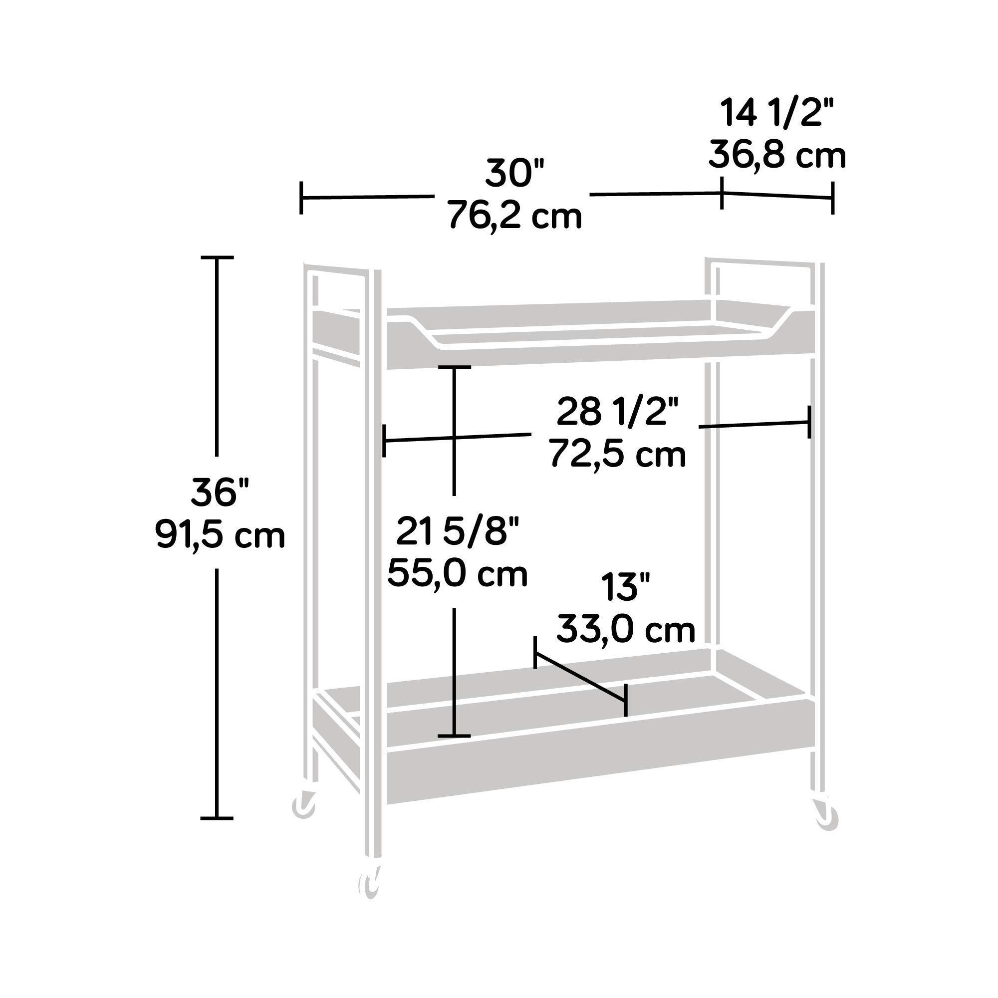Sauder North Avenue Rolling Pantry Cabinet - 32.76