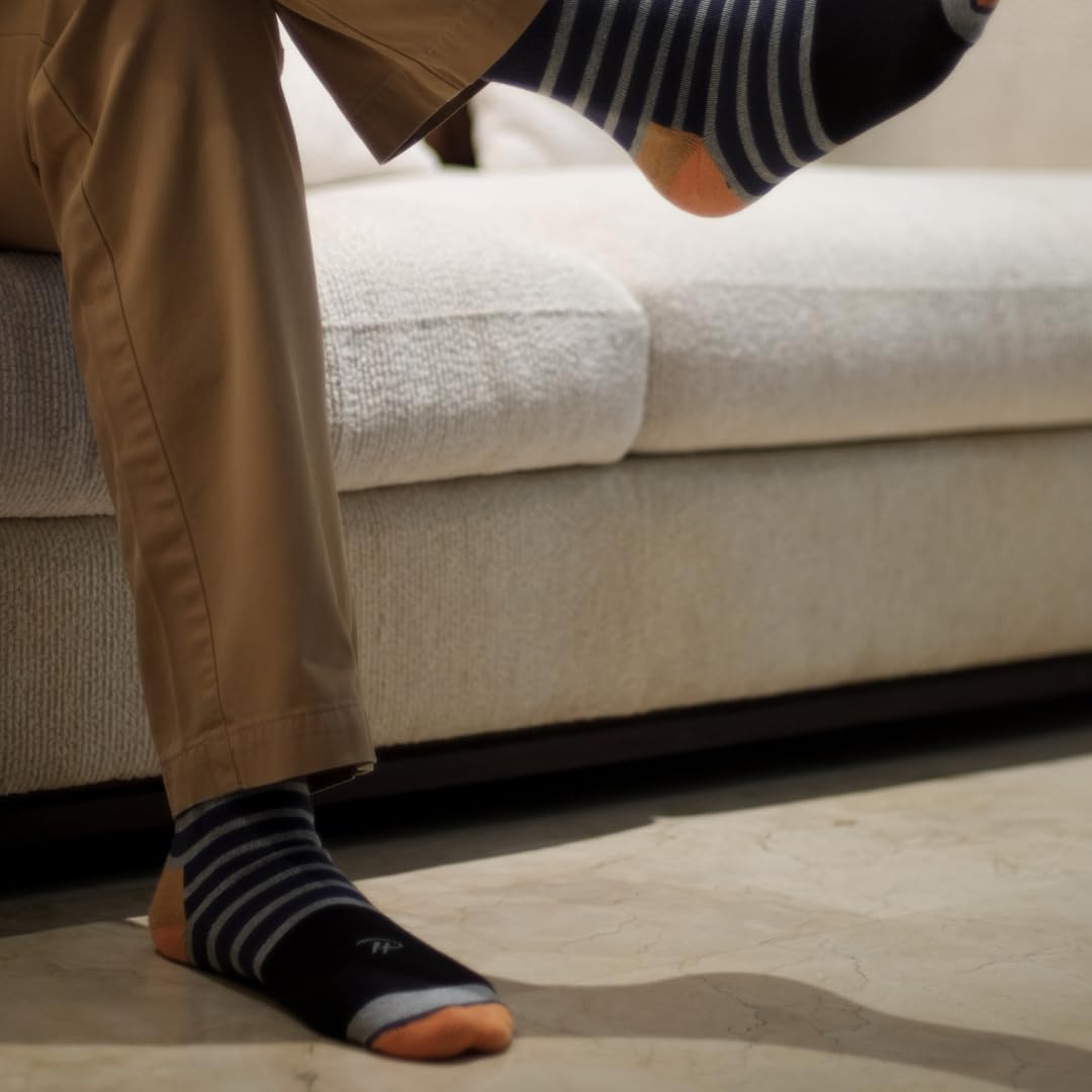 Premium Cotton Over the Calf Dress Socks for Men - 9 Pairs Pack | Stay-Up Long Socks for Business, Formal & Casual Wear | Comfortable & Durable Office & Dress Socks
