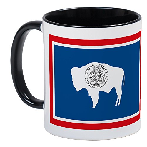 White/Black Inside - Wyoming Flag Mug