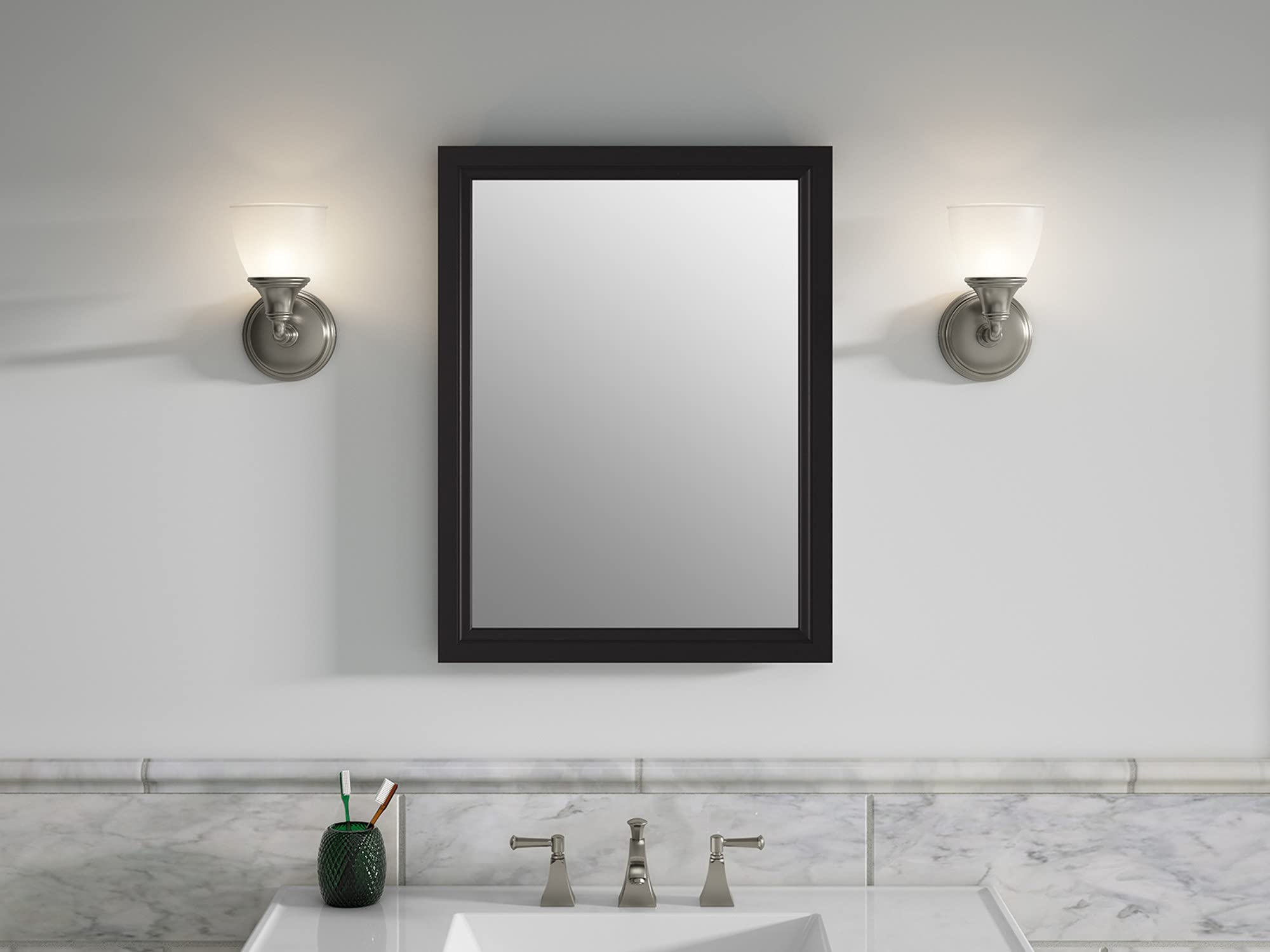 KOHLER Devonshire Brushed Nickel Bathroom Vanity Light Fixture - Adjustable Wall Sconce with Up/Down Facing Options - UL Listed 1-Light Bath Lighting - Perfect for Modern Bathrooms & Powder Rooms