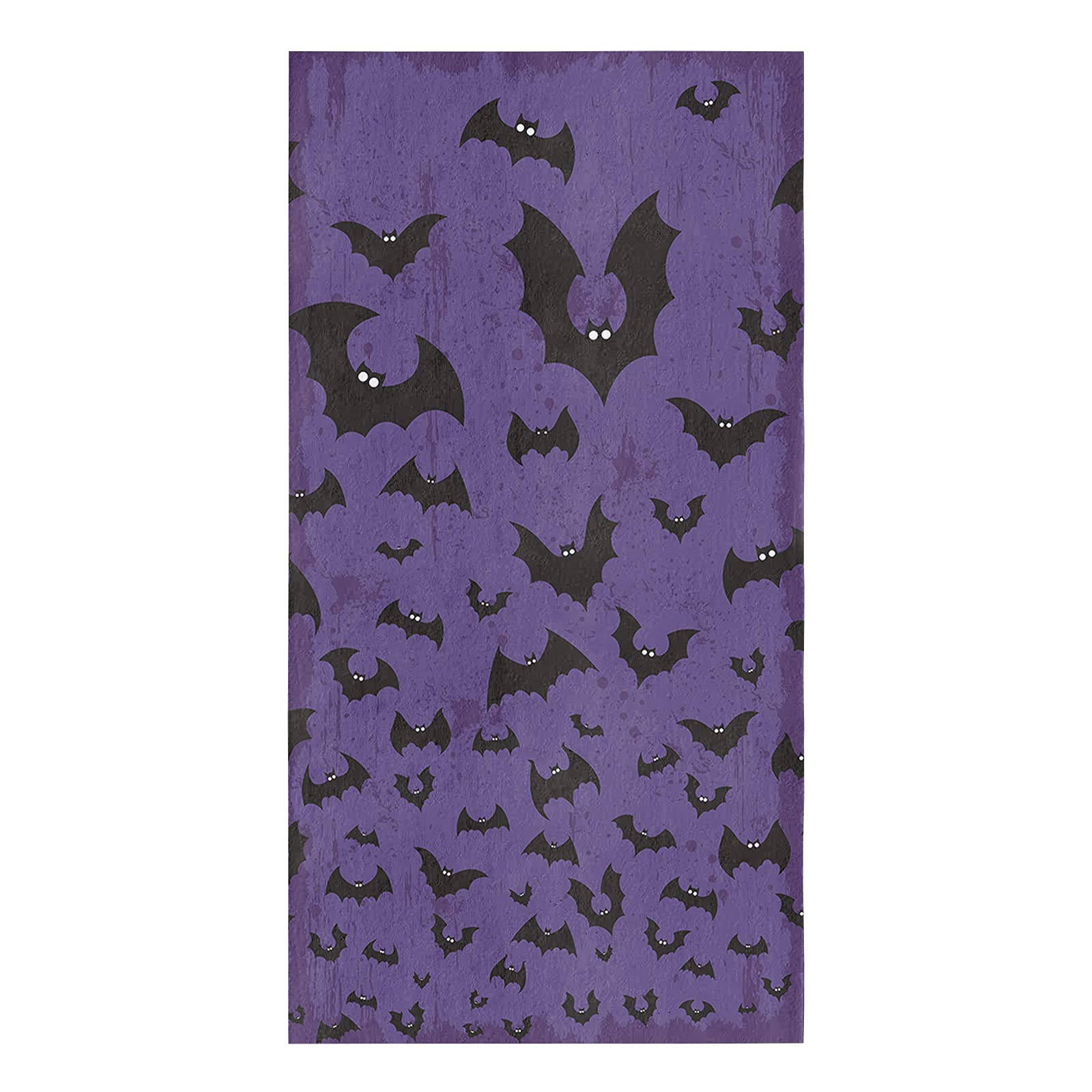 Happy Halloween Bat Print Kitchen Towels - 16x28 Inches Soft Cotton Dish Cloths, Tea Towels & Hand Towels (1 Pack) - Perfect for Halloween Decor, Kitchen Cleaning & Holiday Gift Giving