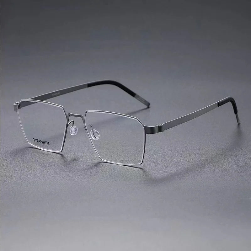 Aimee Women's Full Rim Square Screwless Titanium Eyeglasses Frame 49628 - Lightweight & Durable for Work, Reading & Fashion