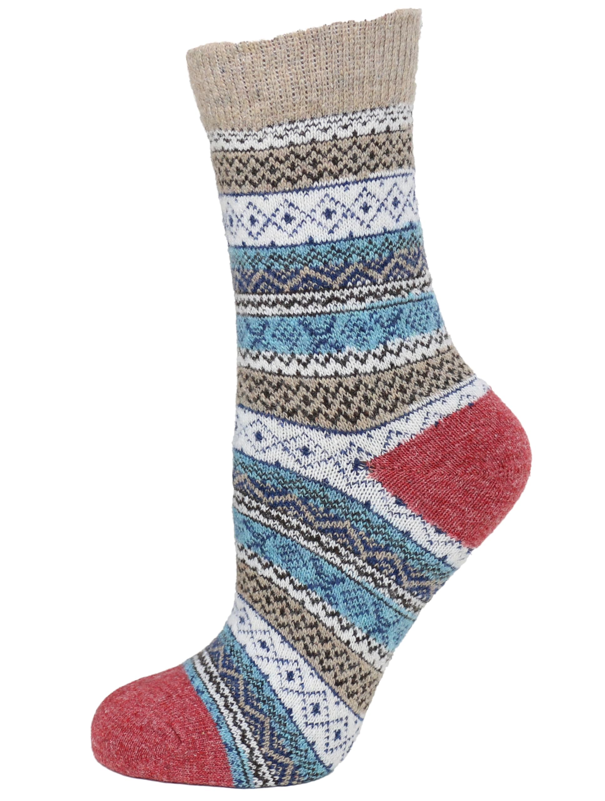 KMystic Women's 6-Pack Hiking Trail Socks - Moisture Wicking & Cushioned for Outdoor Adventures, Camping & Backpacking