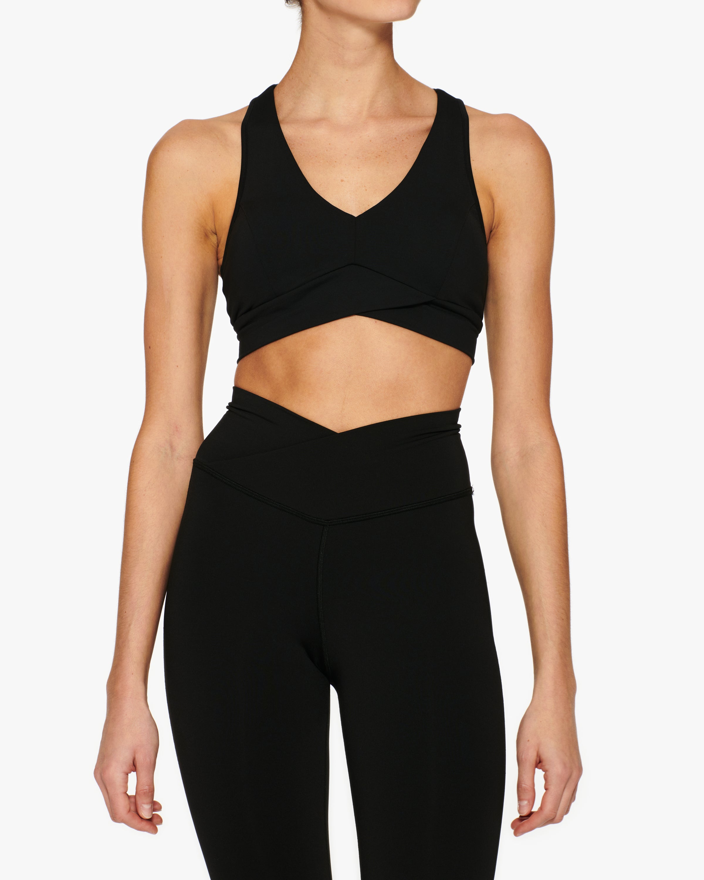 Ray V Neck Longline Bra - Seamless Comfort for Yoga, Workouts & Everyday Wear - Plus Size & Full Coverage Support