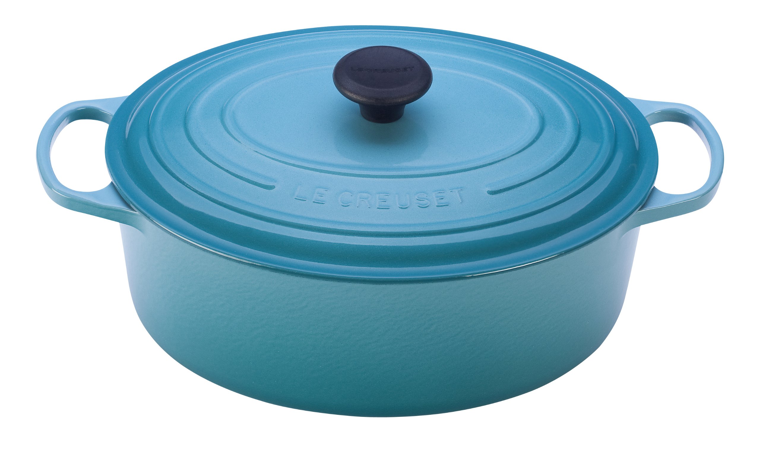 Le Creuset Enameled Cast Iron Signature Oval Dutch Oven 5 Quart - Caribbean Blue - Premium Cookware for Braising, Roasting & Baking - Perfect for Family Dinners & Entertaining
