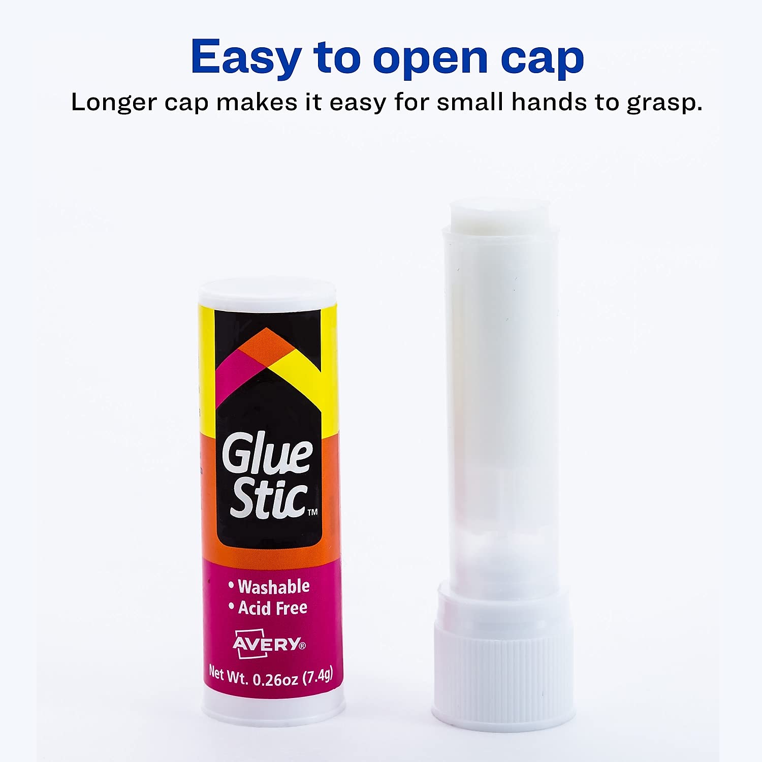 Avery 98095 Permanent Glue Sticks, White, 0.26 oz, 6-Pack - Strong Adhesive for Crafts, School Projects & Office Use
