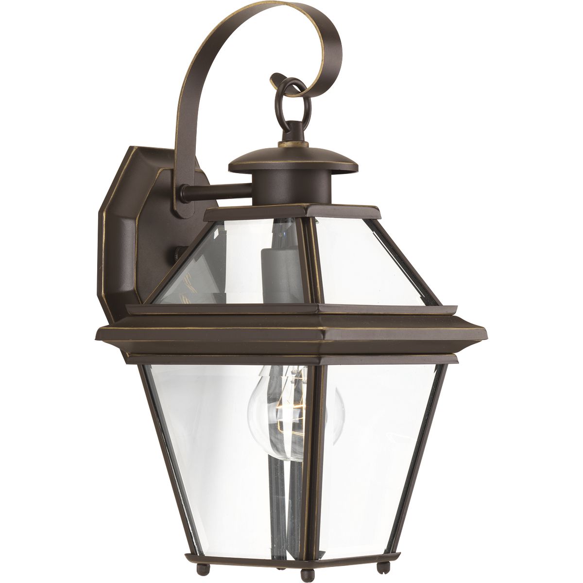 Burlington Collection One Light Small Wall Lantern - Outdoor/Indoor Bronze Sconce Light Fixture for Porch, Patio, Entryway & Garden Decor