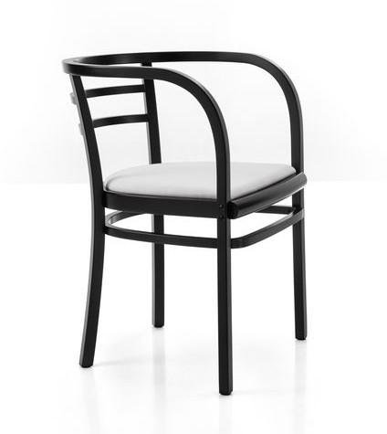 GTV Postsparkasse Bentwood Armchair - Upholstered Wooden Dining Chair for Kitchen, Restaurant & Office - Mid-Century Modern Design with Comfortable Cushioned Seat