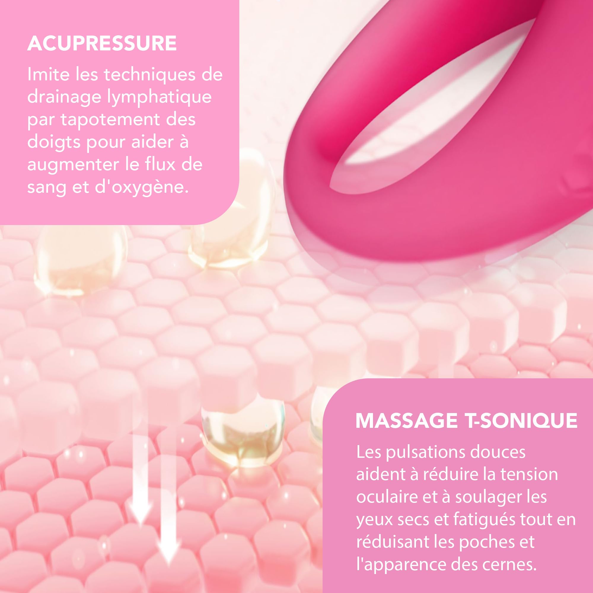 FOREO IRIS 2 Eye Massager for Dark Circles, Puffiness & Wrinkles - Anti-Aging Eye Treatment with Hygienic Silicone - Pearl Pink - Perfect for Morning Routine & Travel Skincare