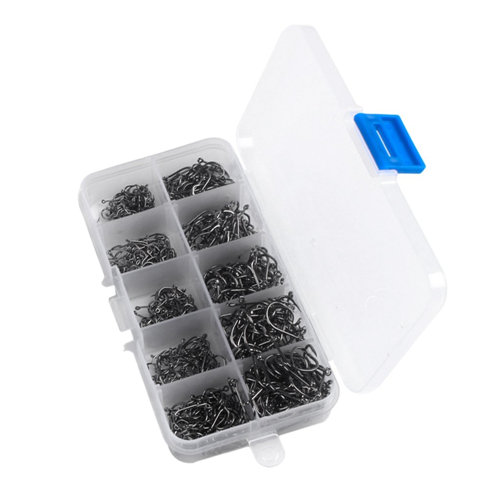 300pcs Saltwater Fishing Hooks - Big Game High Carbon Steel Hooks for Offshore, Deep Sea & Surf Fishing - Strong & Sharp Hooks for Tuna, Marlin, Shark & More