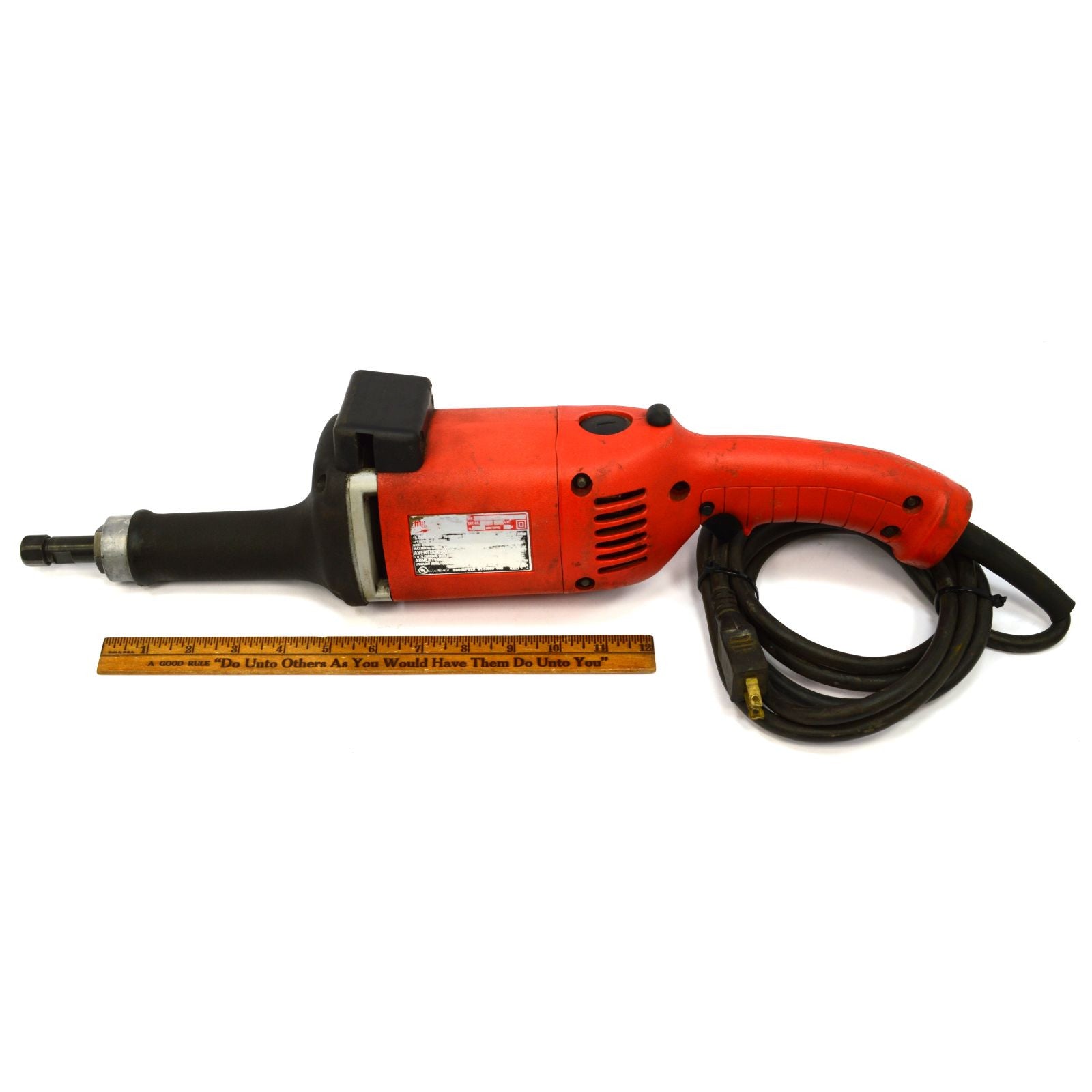 Used Milwaukee 5196 Heavy Duty 11 Amp 14,500 RPM Electric Die Grinder - Perfect for Metalworking, Wood Carving & DIY Projects