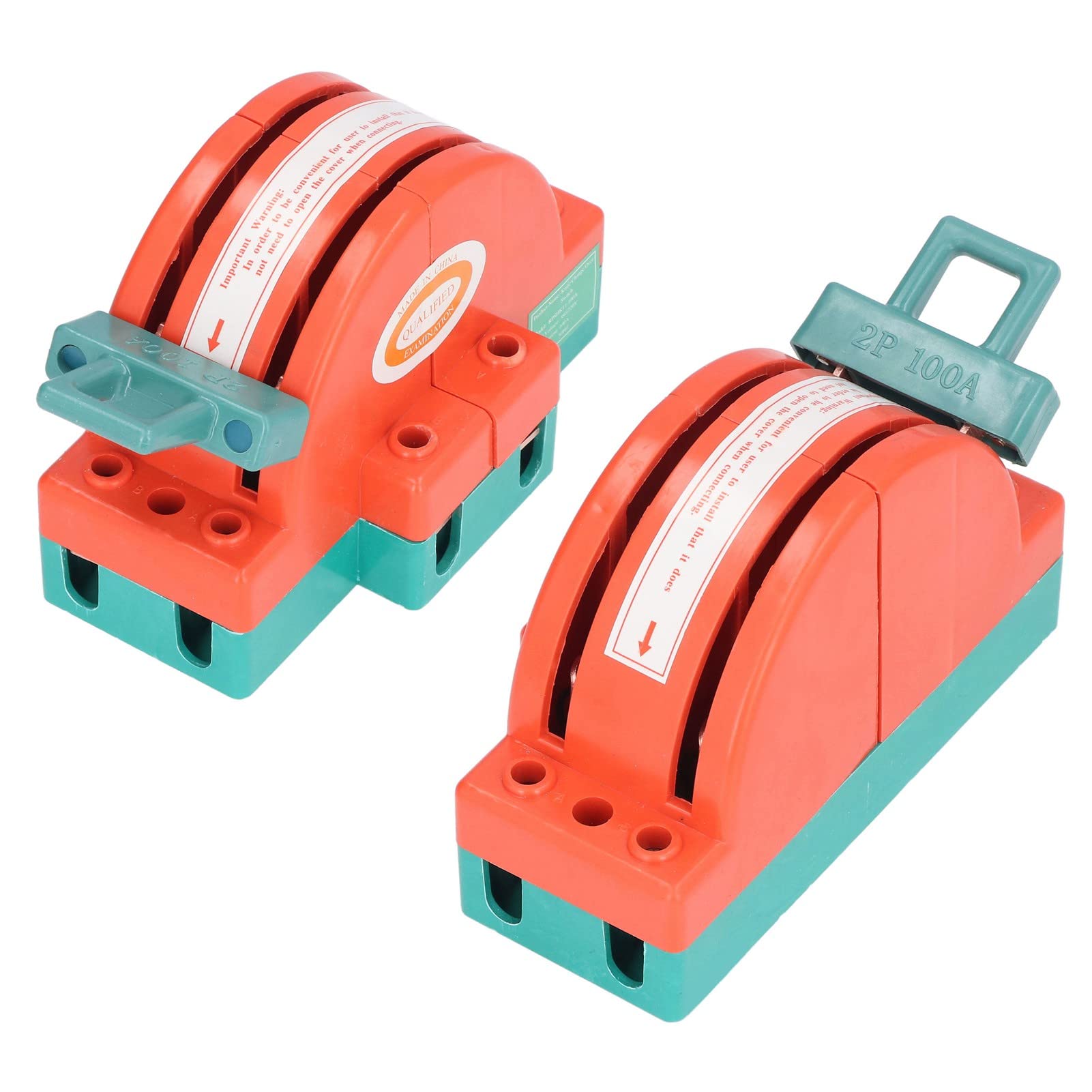 100A 2 Pole Double Throw Knife Switch - Heavy Duty Electrical Disconnect Safety Switch for Home Appliances & Industrial Use | Perfect for Circuit Control, Power Distribution & Emergency Shutoff