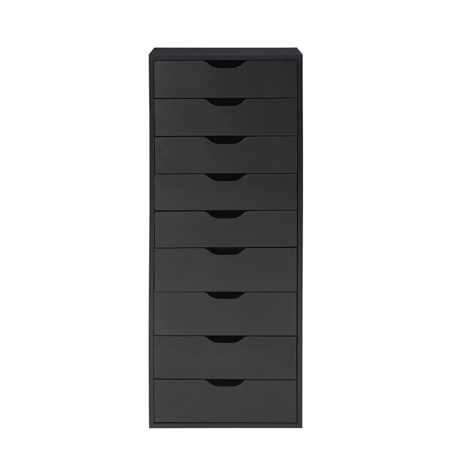 Naomi Home 9-Drawer Rolling File Cabinet with Wheels - Black Office Storage Organizer for Home & Business, 200 lbs Capacity - Perfect as Under Desk Storage, Printer Stand & Filing Solution