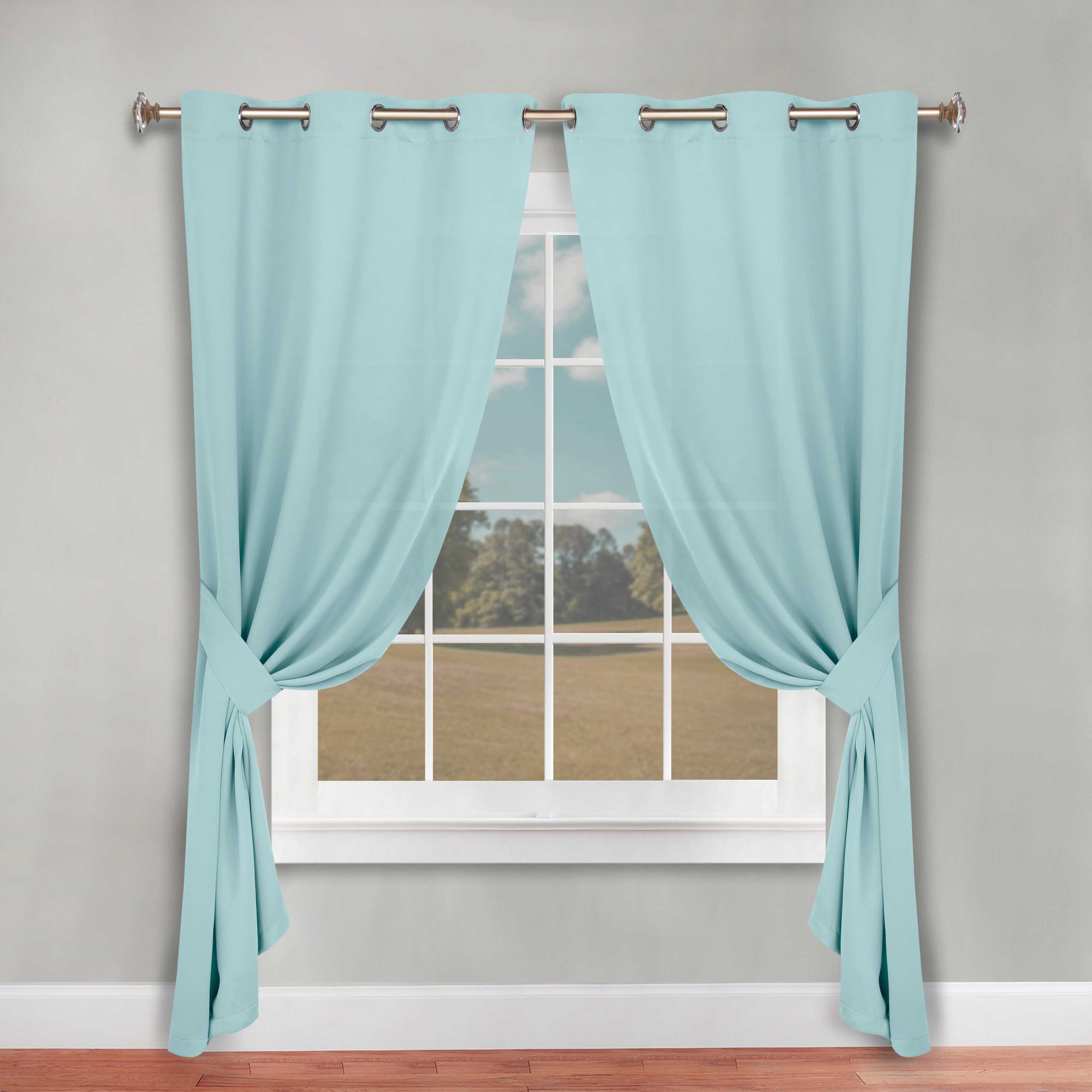 Premium Blackout Curtains Set of 2 - 100% Room Darkening, Machine Washable & Noise Reducing for Bedroom, Nursery & Home Theater