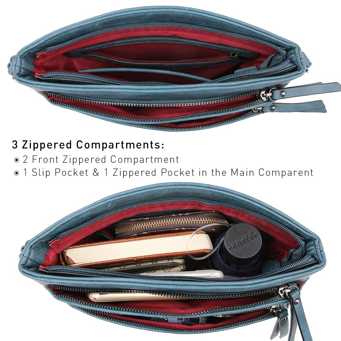 VONMAY Women's Crossbody Bag with Multiple Pockets - Stylish Shoulder Purse for Everyday Use, Travel & Shopping