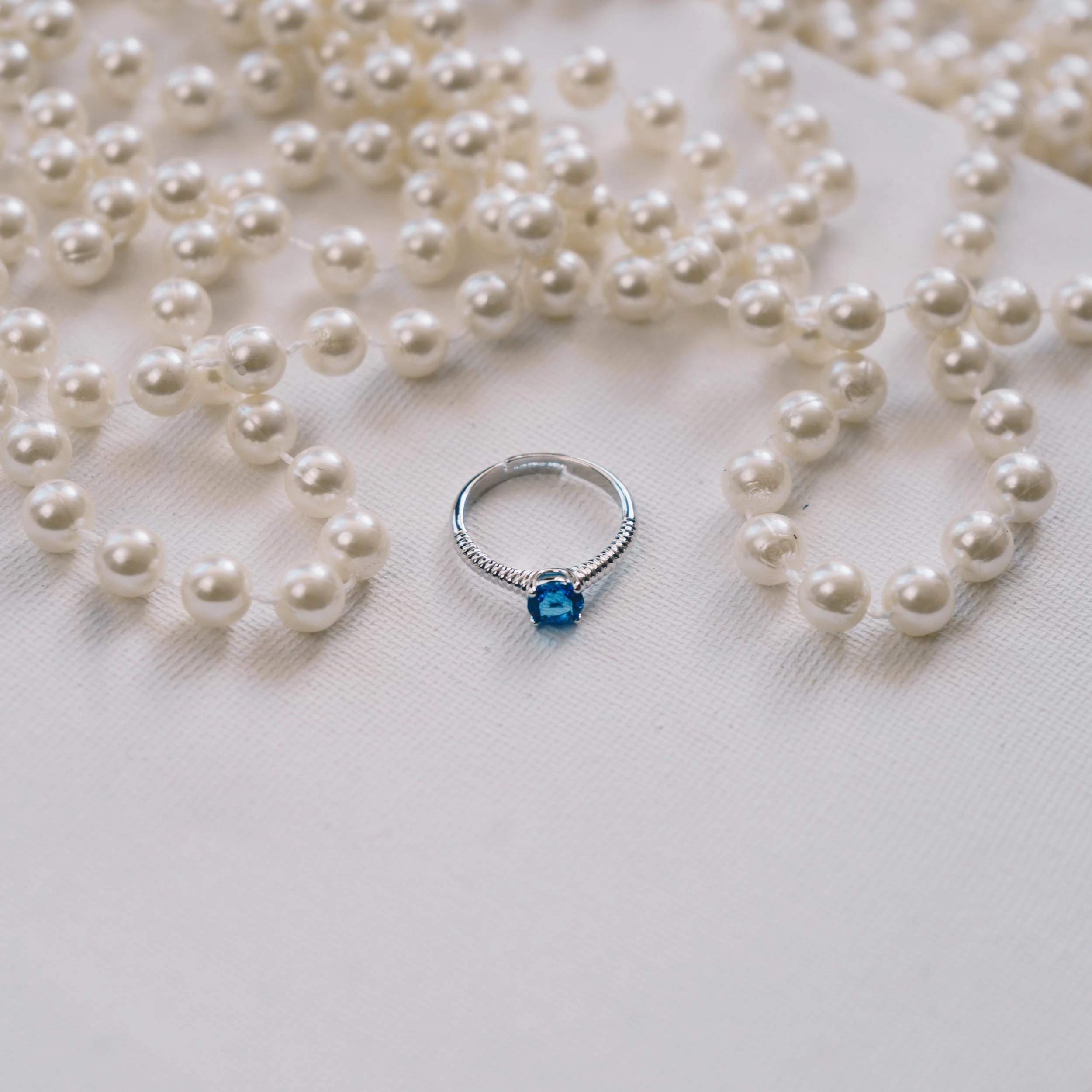 Philip Jones Sapphire Birthstone Ring with Zircondia® - Perfect Gift for September Birthdays