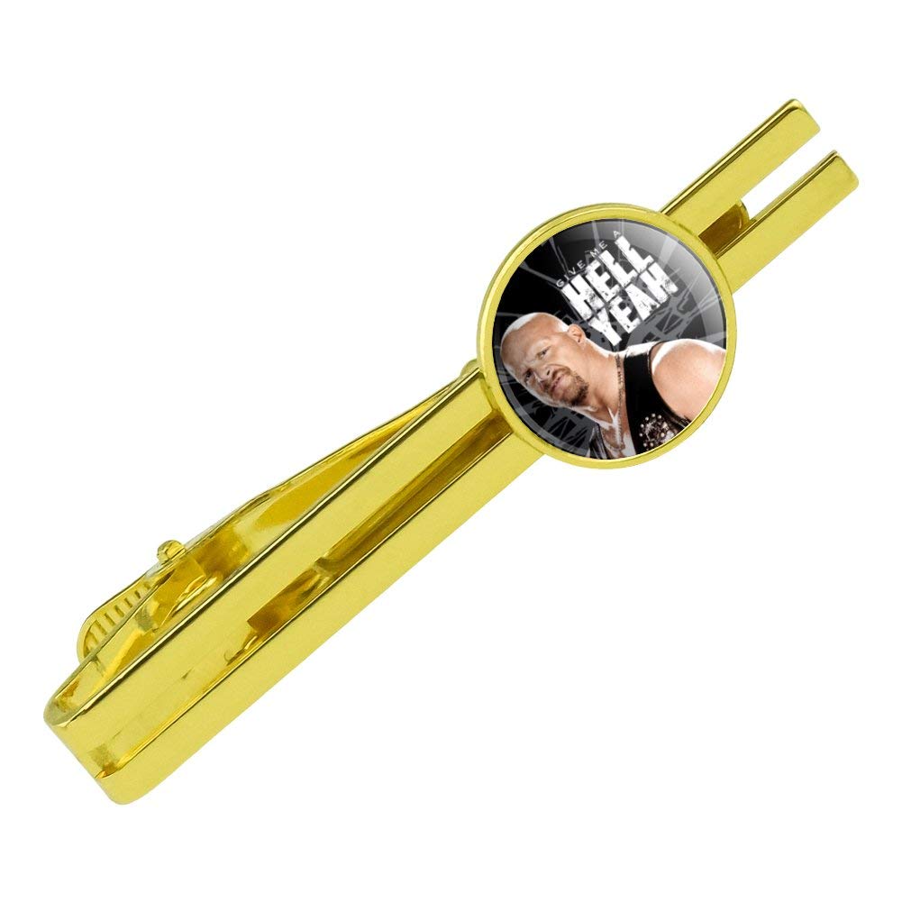 WWE Stone Cold Steve Austin 'Hell Yeah' Gold Plated Tie Bar Clip - Perfect for Wrestling Fans & Formal Events