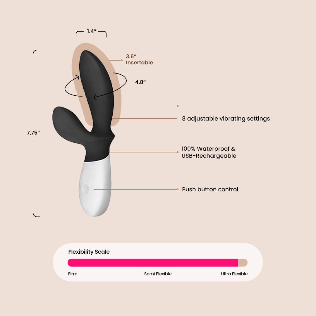 LELO LOKI Wave Rechargeable Prostate Massager with Come-Hither Motion - G-Spot & P-Spot Stimulation for Men - Perfect for Couples Play & Solo Pleasure