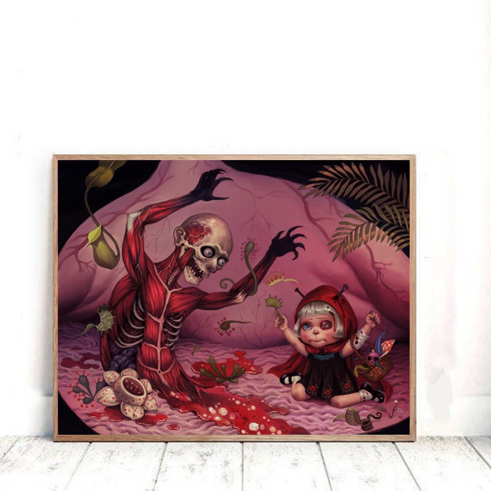 Belly of the Beast Art Print - Premium Wall Decor for Home, Office & Gifts | Gothic Fantasy Artwork for Living Room, Bedroom & Man Cave