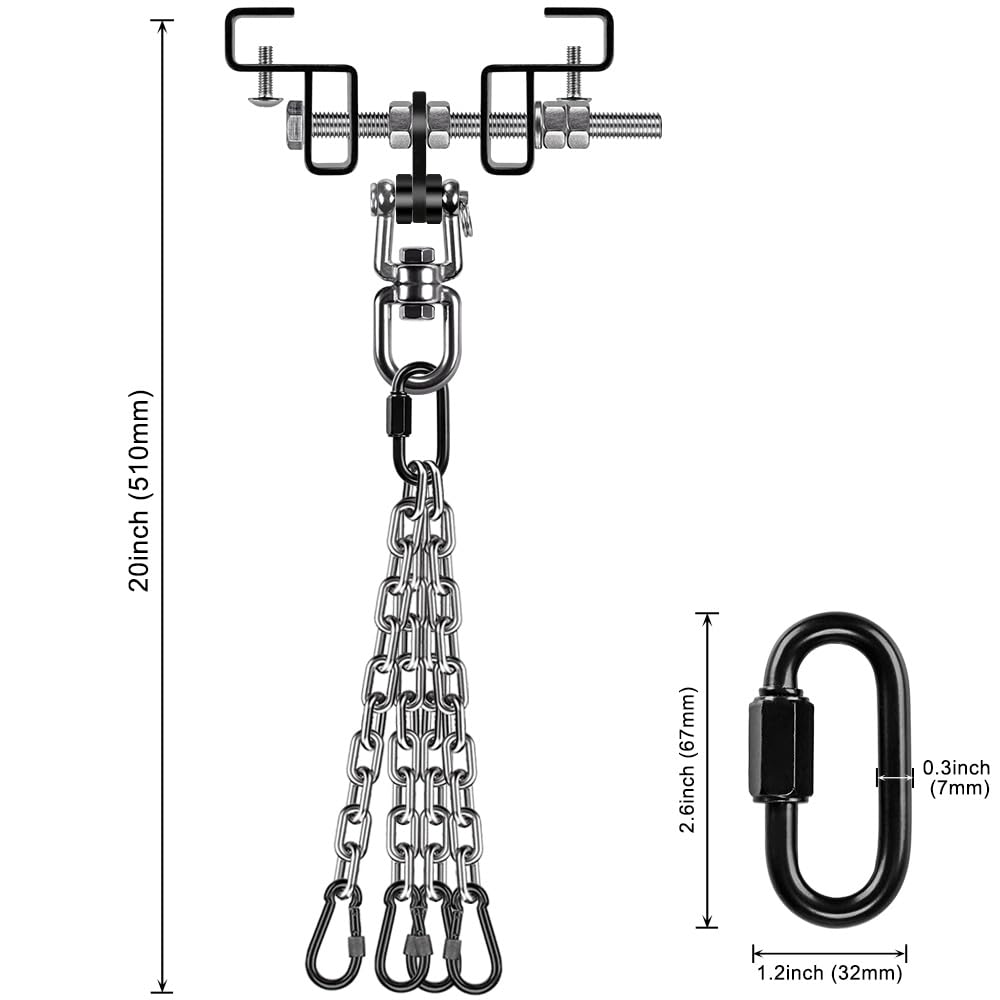 BeneLabel Heavy Duty Punching Bag Hanger - 400KG Capacity Wall Mount for Boxing Bags, MMA Training & Home Gym Equipment - Perfect for Garage, Basement & Backyard Workout Spaces