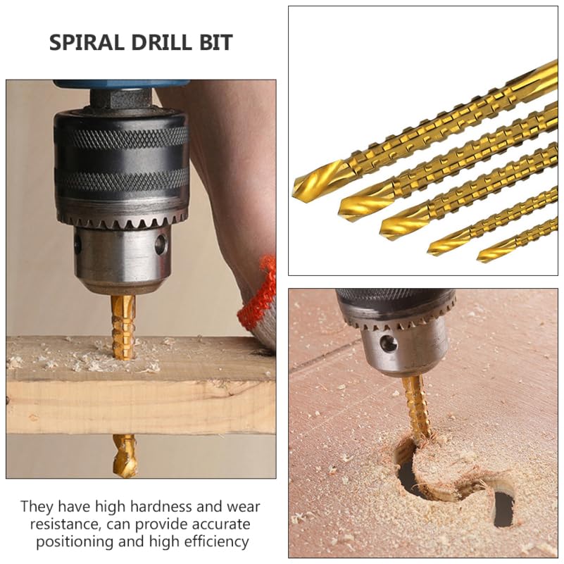 6 Pcs High-Speed Steel Twist Drill Bits Set (3-8mm) - Multi-Purpose Sawtooth Drill for Metal, Wood & Plastic - Perfect for DIY Projects, Home Repair & Woodworking