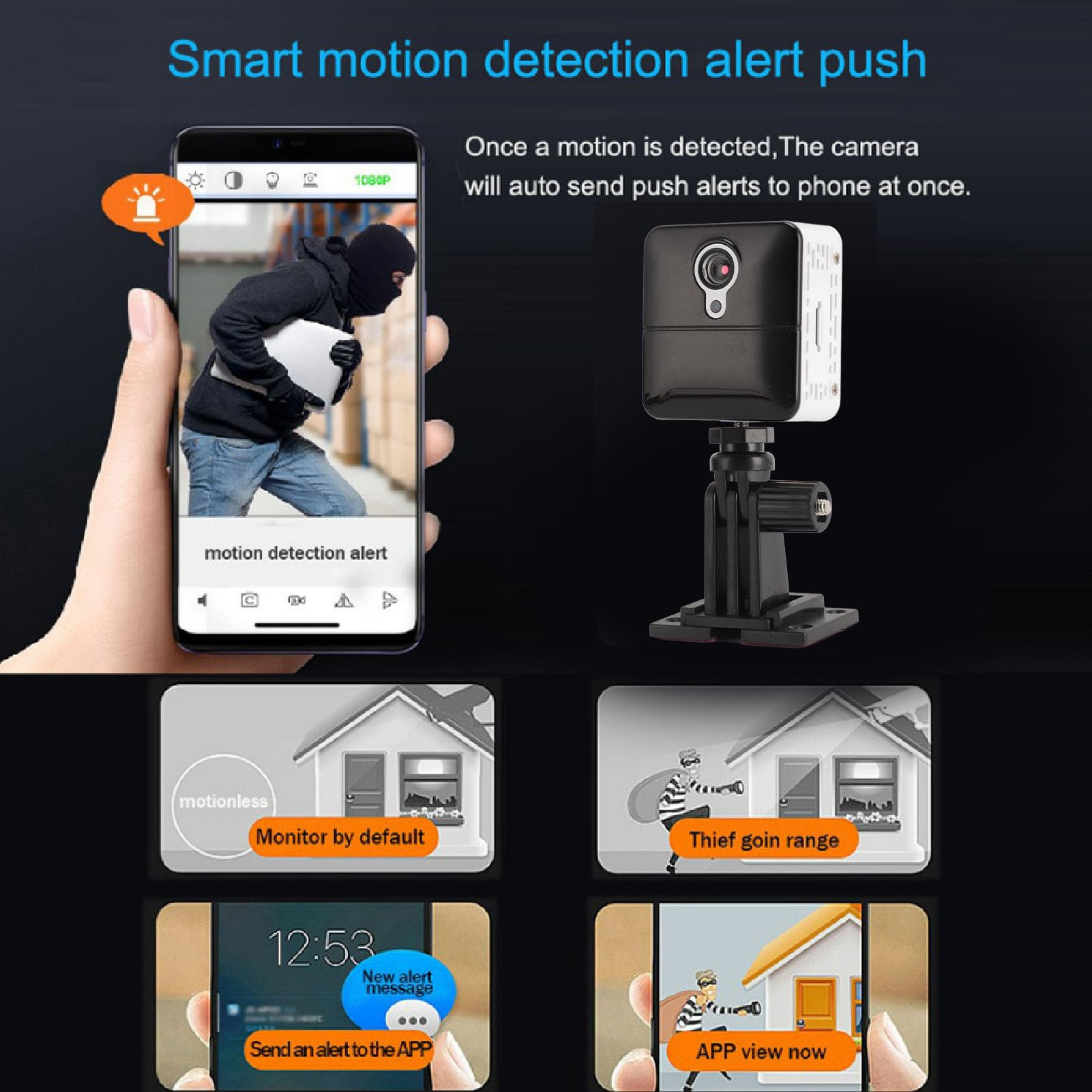 Indoor Security Camera with 2-Way Audio & Color Night Vision - HD Home Surveillance Camera with Smartphone App | Perfect for Baby Monitoring, Pet Watching & Home Protection