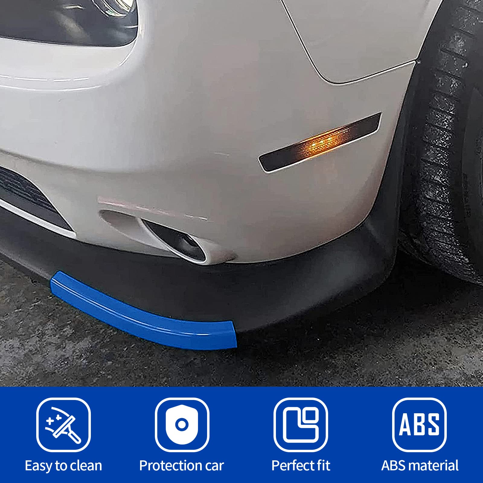 2015-2024 Dodge Challenger Hood Air Conditioner Outlet Cover - Blue ABS Front Bumper Lip Splitter Protector Replacement (4PCS) | Exterior Accessories for Enhanced Aerodynamics & Style