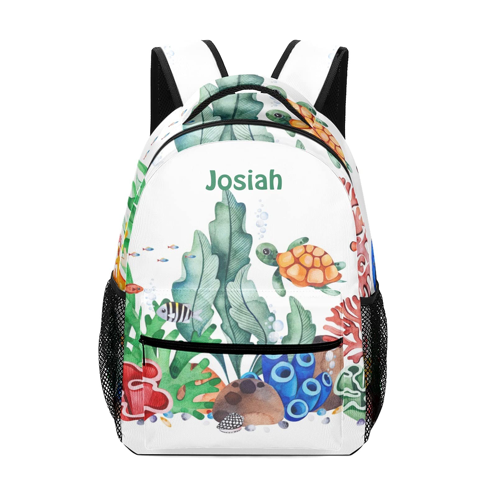 Personalized School Backpack with Underwater Sea Turtle Design - Durable Backpacks for Girls, Boys & Teens - Perfect for School, Travel & Outdoor Adventures