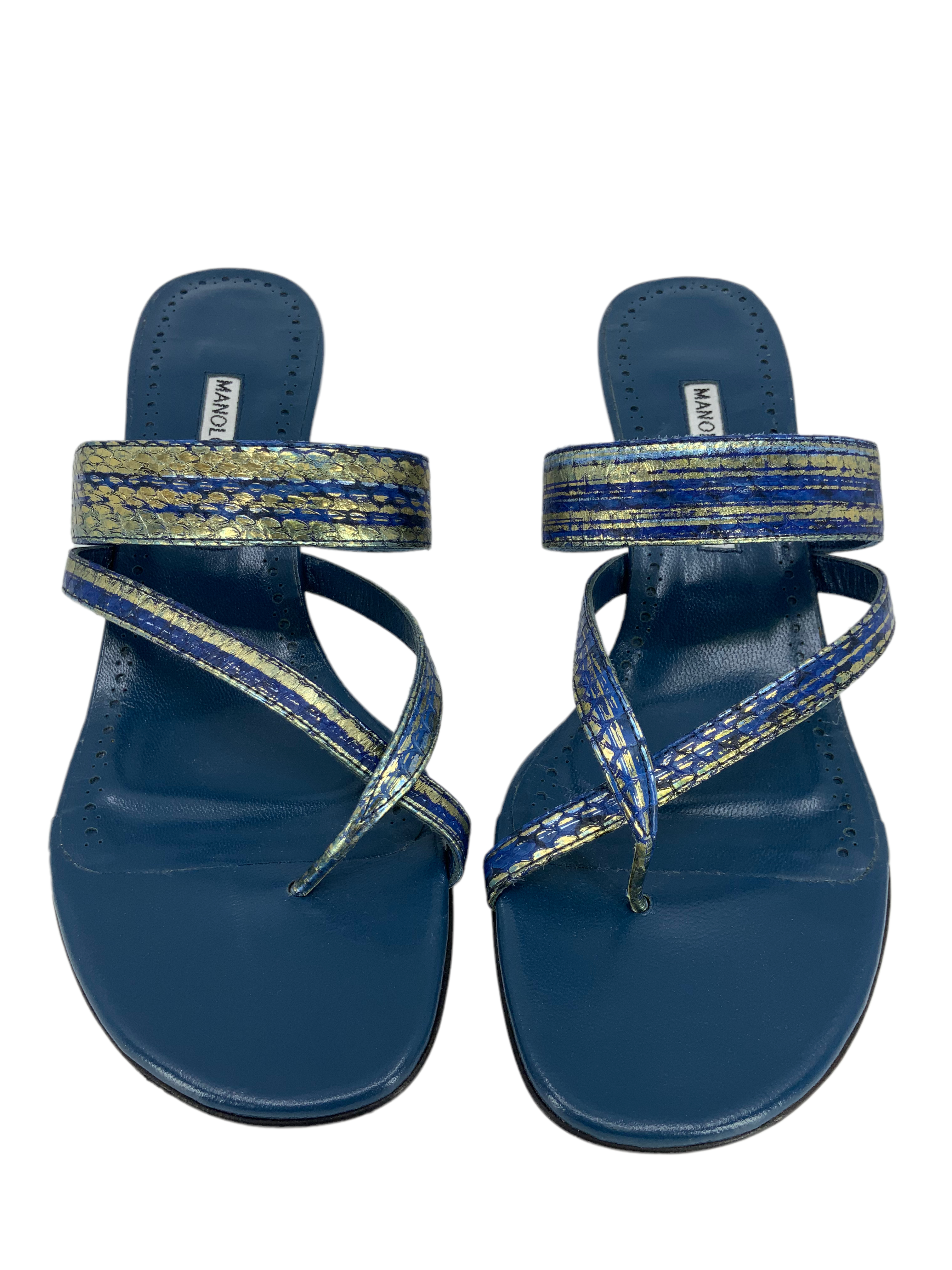Manolo Blahnik Susa Python Thong Sandals for Women - Size 9 | Luxury Designer Heels for Weddings, Parties & Summer Outfits