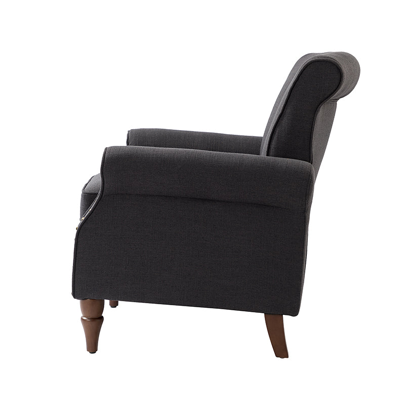 Hypanis Upholstered Armchair with Solid Wood Legs - Modern Living Room Accent Chair for Home, Office & Reading Nook - Comfortable Lounge Chair for Relaxing & Decor