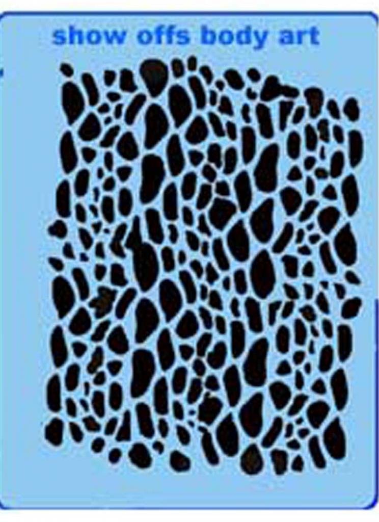 QuickEZ Reptile Face Painting Stencil #3 - Professional Reusable Stencil for Kids & Adults - Perfect for Halloween, Costume Parties & Festive Events