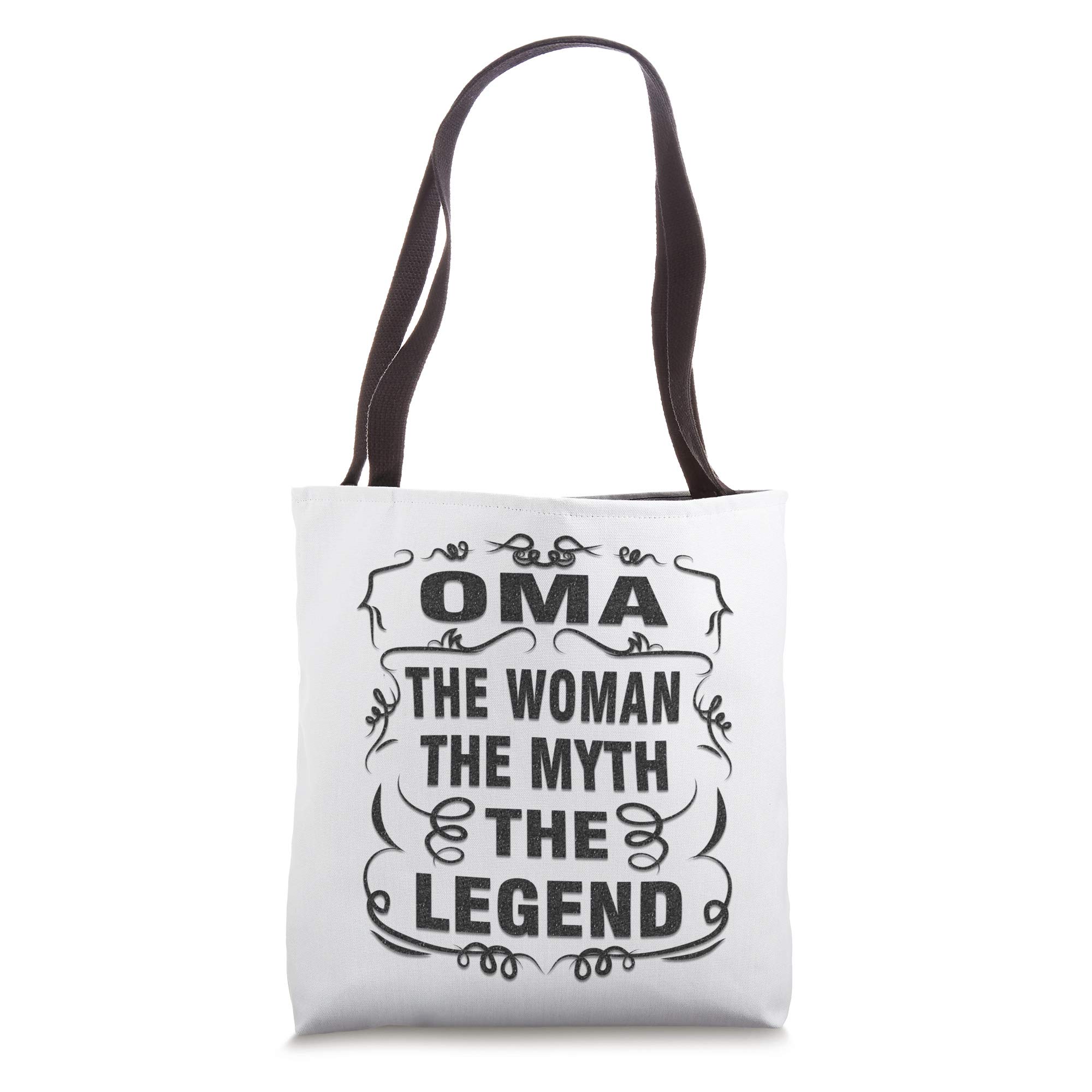Oma The Woman The Myth The Legend Tote Bag - Stylish Canvas Tote for Women - Perfect Gift for Mom, Grandma & Friends - Great for Shopping, Work & Travel