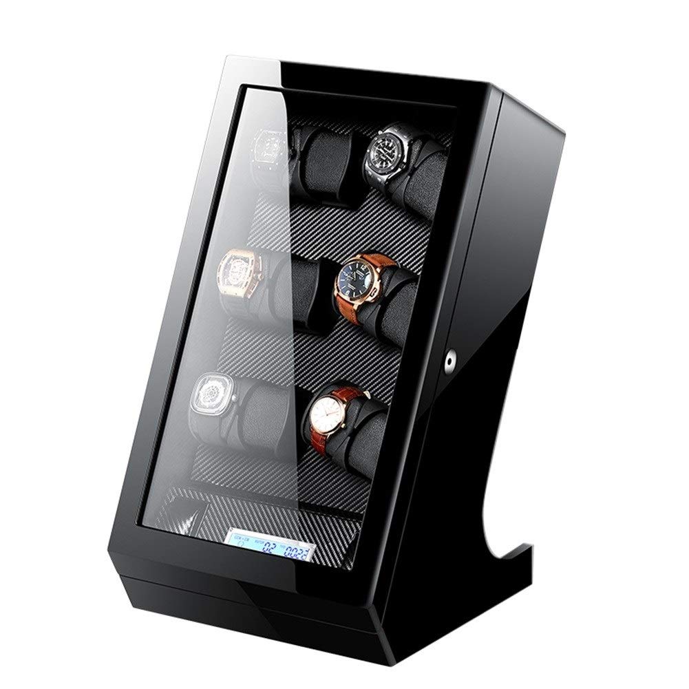 ZFF Automatic Watch Winder Box - Touch Screen & LED Display, Ultra Quiet Motor for 12+2 Watches, Carbon Fiber Piano Finish Watch Storage Case (Black) | Perfect for Watch Collectors & Luxury Timepiece Display