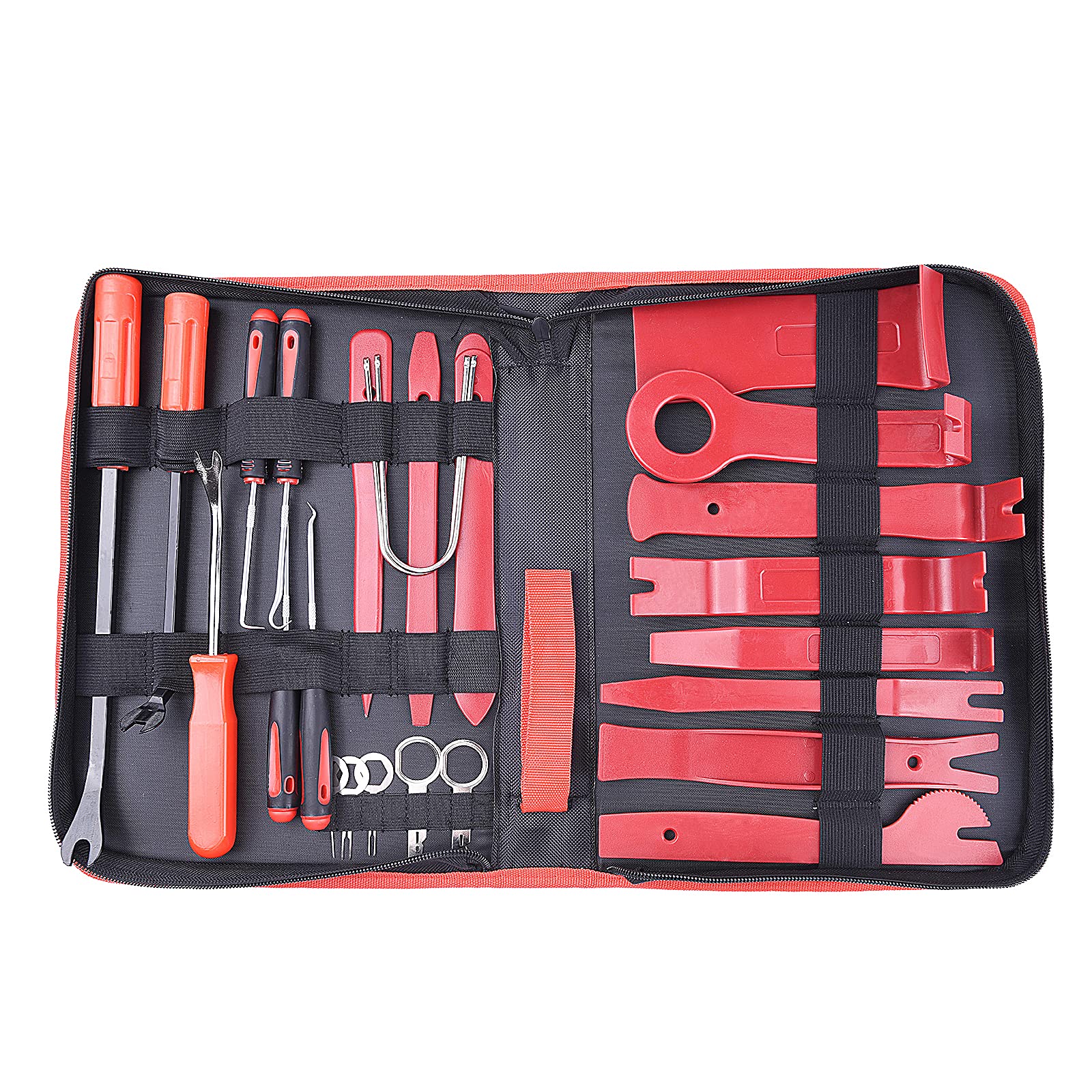 EliteTool Upgraded 25PCS Car Trim Removal Tool Kit - Auto Panel & Radio Pry Tool Set for Automotive, Marine, Furniture & Aircraft | Fastener Remover Clip Pliers for DIY Repairs & Professional Use