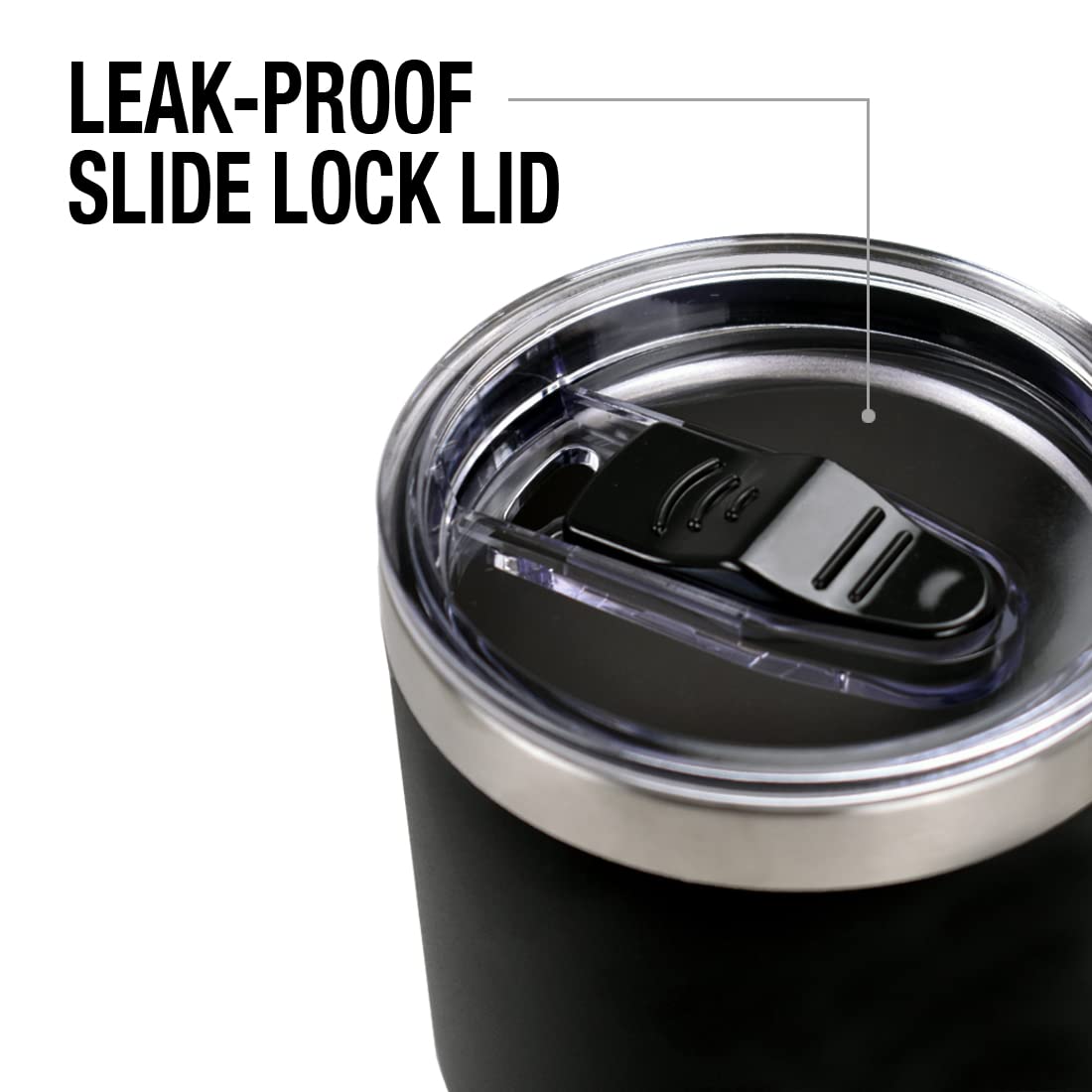 30oz Stainless Steel Vacuum Insulated Tumbler - Double Wall Leakproof Travel Mug with Sliding Lid for Coffee, Tea & Cold Drinks - Perfect for Office, Commuting & Outdoor Adventures