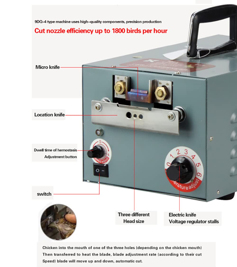 110V Automatic Chicken Debeaking Machine - Poultry Beak Trimmer with 2 Sharp Blades for Safe & Efficient Chick Beak Cutting | Perfect for Small Farms, Hatcheries & Poultry Processing